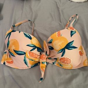 Floral bathing suit top